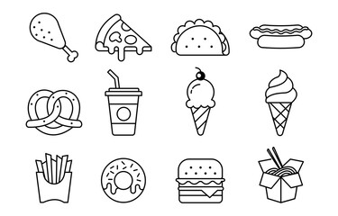 food icons set
