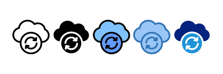 Cloud Sync Icon Element For Design