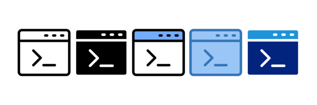 Terminal Console Icon Element For Design