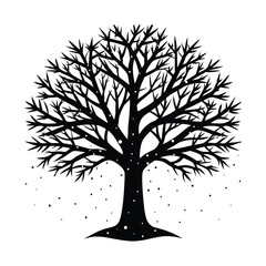 vector tree silhouette