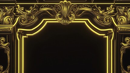 Ornate golden frame