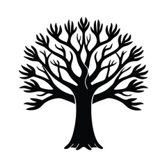 Naklejka premium tree silhouette vector