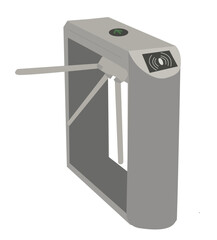 Turnstile Gate.illustration of a turnstile