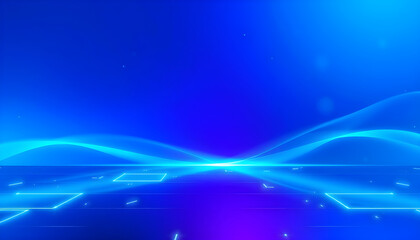 Fototapeta premium 사이버펑크 파란색 네온배경