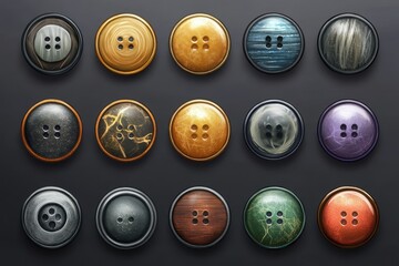 Stylish Sewn Buttons: Essential Design Elements for Web Navigation and Links