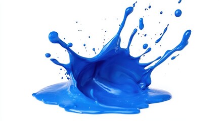 Vibrant blue paint splash (2)