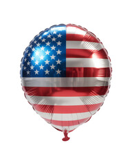 a Vibrant American Flag Design on a Foil Balloon