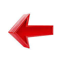 Red arrow pointing left 3D design black background