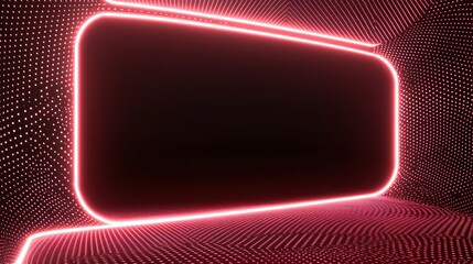 Neon pink glowing rectangle frame