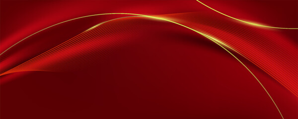 Abstract background design modern red and gold geometric elements.