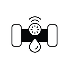 Smart Leak Sensor Icon vector stock illustration