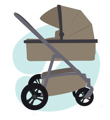 stroller.baby carriage, baby pram, vektor 