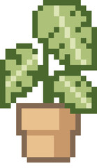 Pixel Monstera in pot