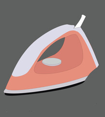 electric iron.Modern minimalistic iron vector