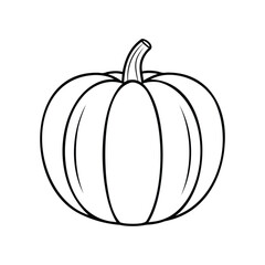Pumpkin Outline Icon Vector Doodle