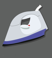 Electric Clothes Iron Vector Flat 