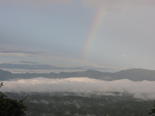 rainbow over the mountains