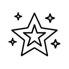 Obraz premium Star icon with sparkle effect in minimalist design 