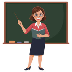 cartoon teacher teaching, teachers cartoon image pngs