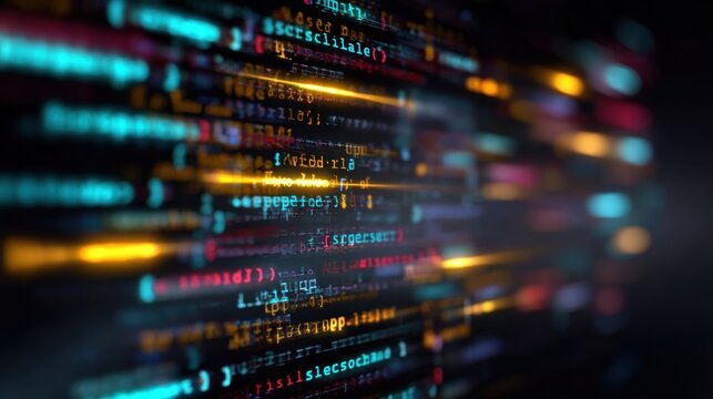 Abstract programming code background for software development and scripting