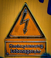 Hochspannung Lebensgefahr