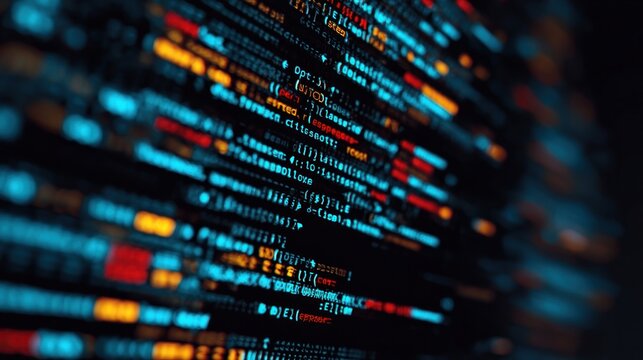 Abstract programming code background for software development and scripting
