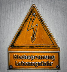 Hochspannung Lebensgefahr