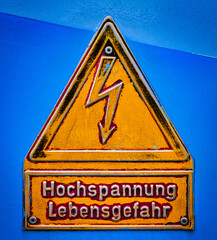 Hochspannung Lebensgefahr