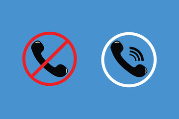 vector decline calling icon design. help communication concept


