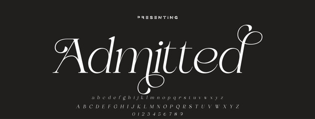 Elegant alphabet letters font logo. Typography luxury classic lettering serif fonts decorative wedding vintage retro logos, design for fashion, beauty shop and brand. vector illustration