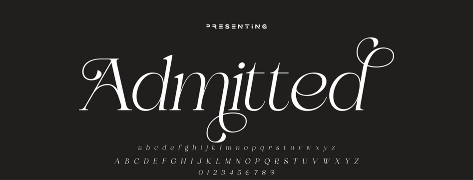 Elegant alphabet letters font logo. Typography luxury classic lettering serif fonts decorative wedding vintage retro logos, design for fashion, beauty shop and brand. vector illustration