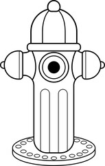 Line Art Illustration of a Classic Fire Hydrant