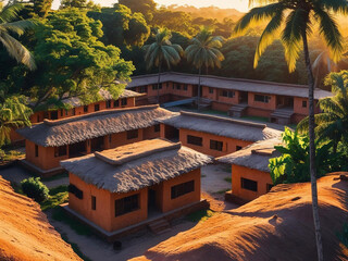 rural multi-family compound house