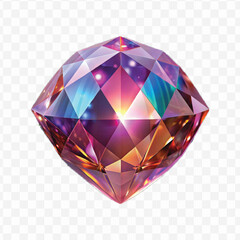 realistic 3d vibrant gemstone in different style isolated on transparent background 