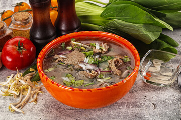 Vietnamese cuisine - Pho Bo soup with beef