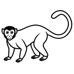 Clean Line Spider Monkey Art