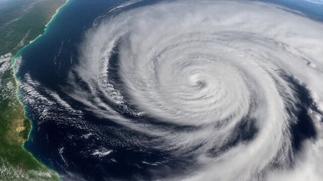Hurricane time lapse satellite 4K footage