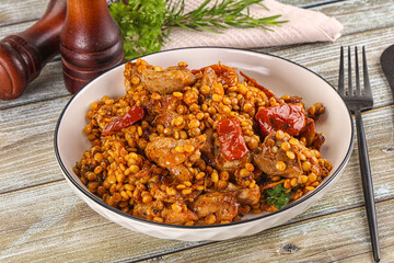 Rasted chicken meat with ptitim