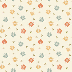 Pattern Flowers Hand Draw Vector