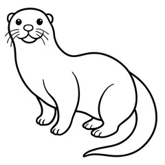 Clean Otter Vector Drawing