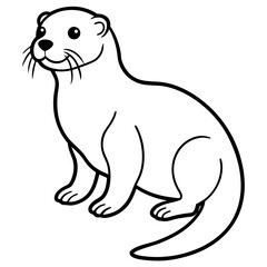 Clean Otter Vector Drawing