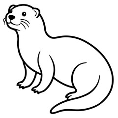 Clean Otter Vector Drawing