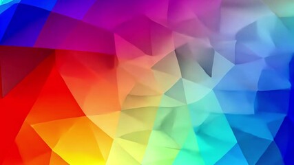 A vibrant display of rainbow-colored triangles creates a dynamic and abstract digital background that brightens any creative project or artistic endeavor - Powered by Adobe