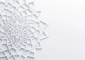 Elegant white mandala design