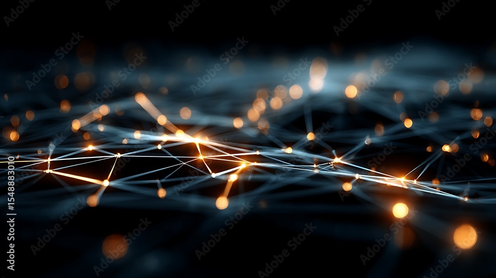 Poster network abstract technology connection nodes