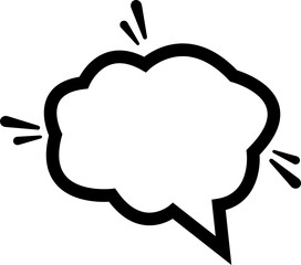 Bubble bursting shape icon in line. isolated on transparent background