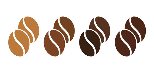 Coffee Beans in Various Shades of Brown