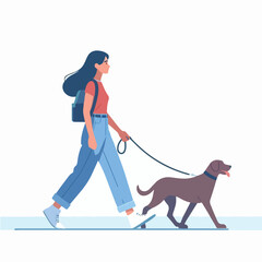A vector of a teenage girl hang out 