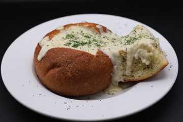 Clam Chowder in Bread Bowl