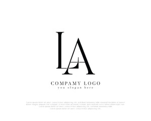 LA Initial Monogram Logo Elegant and Minimalist